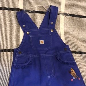 Girls 3T Carhartt horse overalls, NWOT